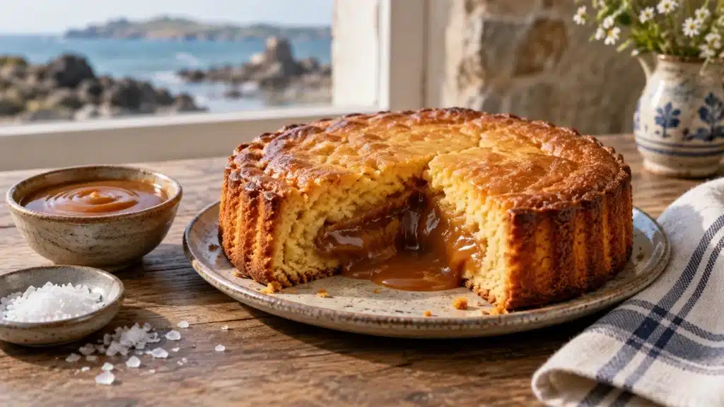 Gâteau breton fourré au caramel au beurre salé