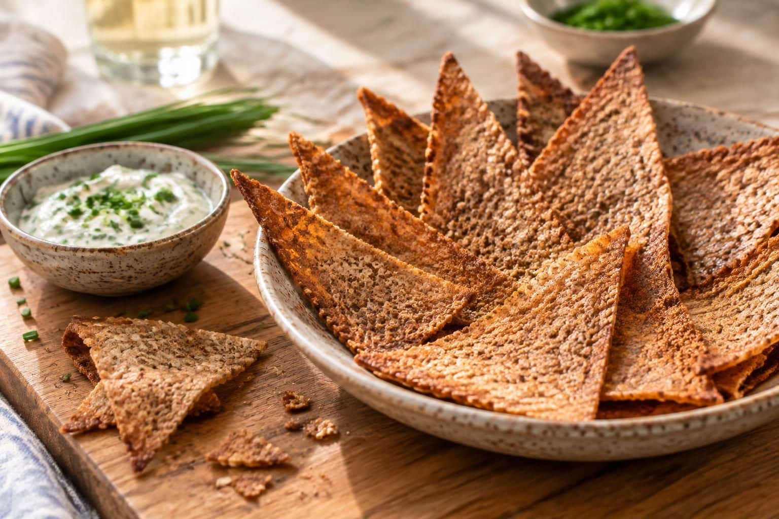 préparez des chips de galette de sarrasin croustillantes et faciles, parfaites pour un apéro gourmand à partager.