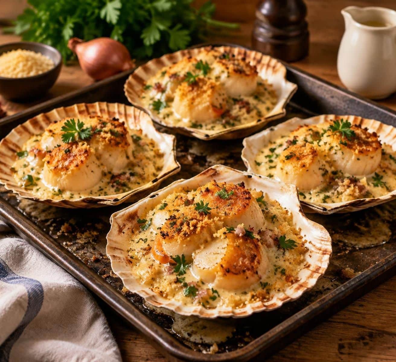 découvrez les secrets des coquilles saint-jacques à la bretonne : une recette gratinée, savoureuse et facile à préparer pour régaler vos convives.