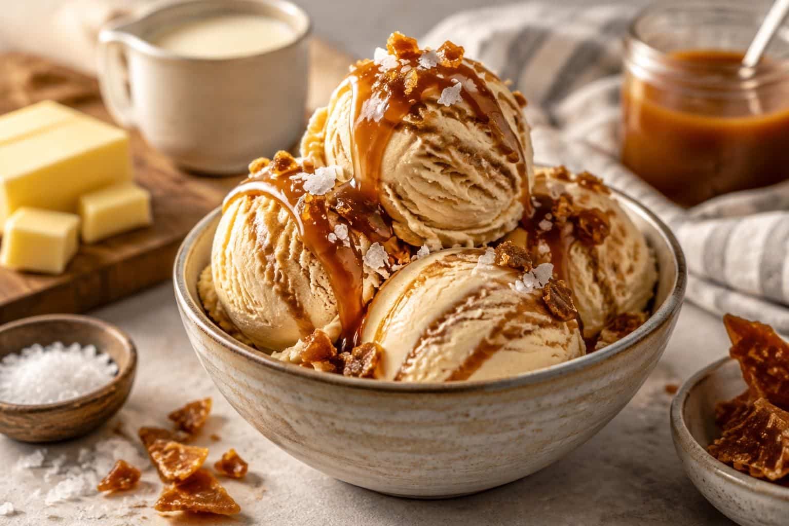 réalisez une glace au caramel beurre salé maison, facile et ultra onctueuse. une recette gourmande, parfaite pour se régaler à tout moment.