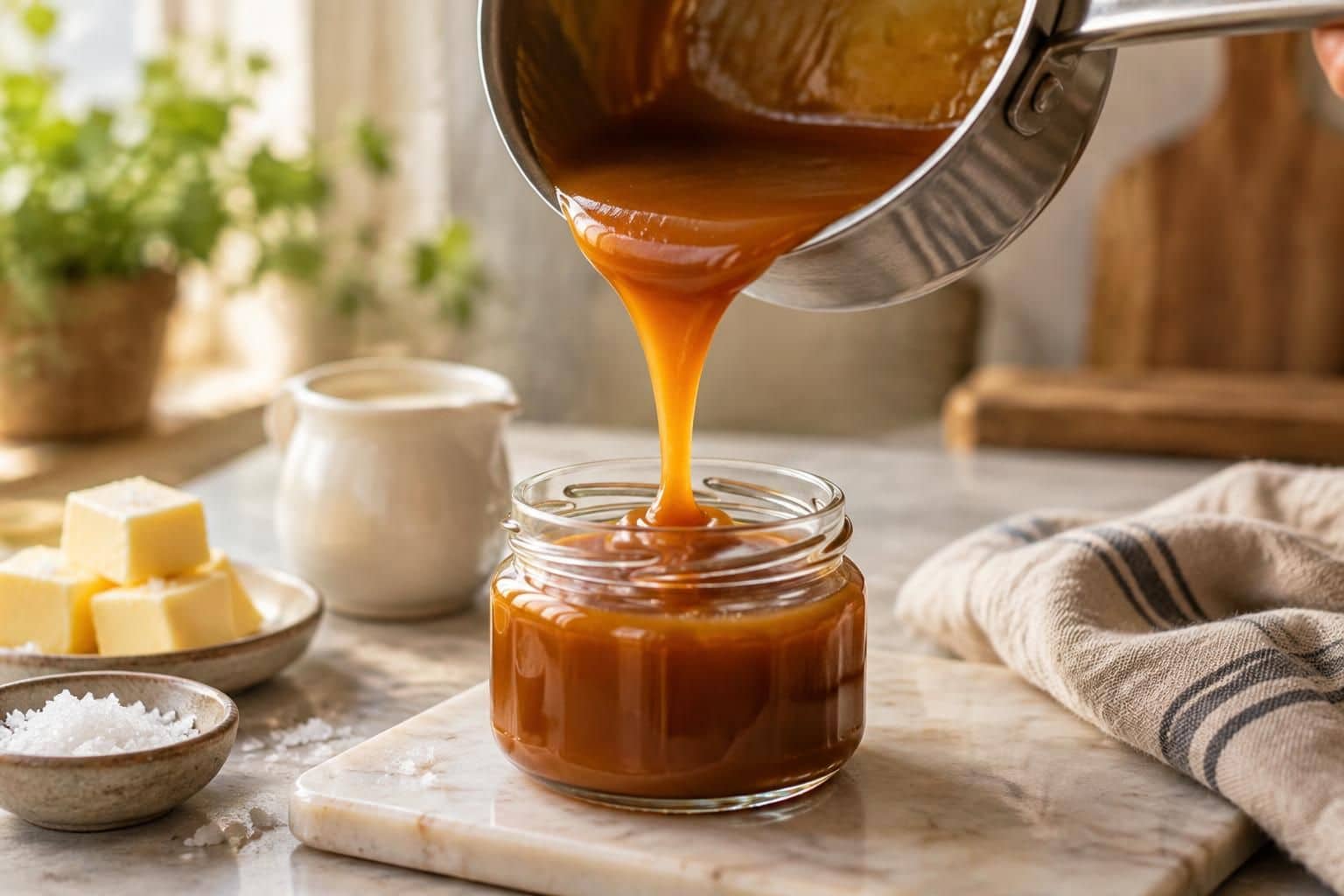 préparez une délicieuse sauce caramel au beurre salé maison en seulement 10 minutes : une recette facile et gourmande pour napper vos desserts.