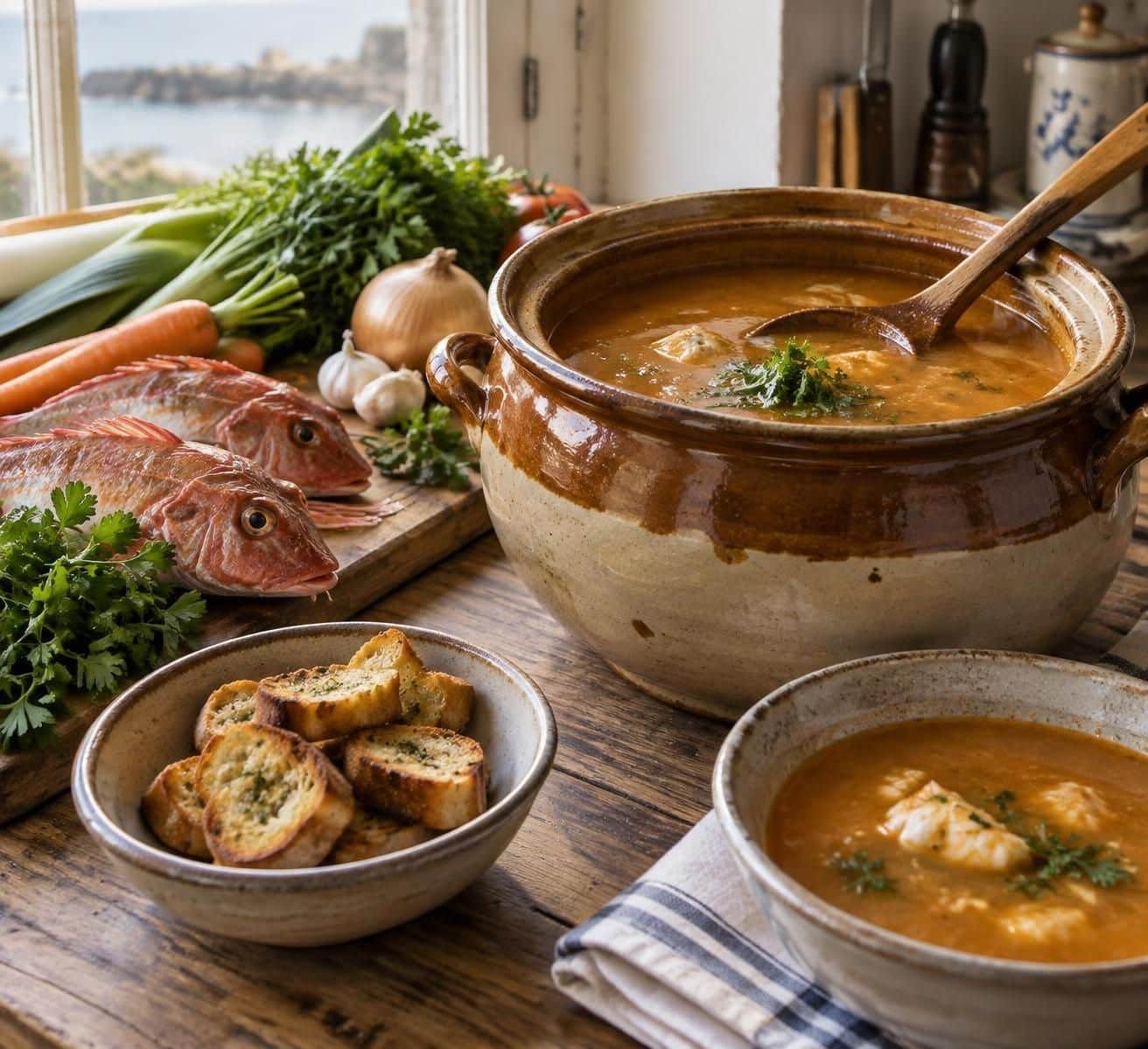 découvrez la recette maison de la soupe de poisson bretonne : ingrédients, étapes de préparation et conseils pour savourer un plat généreux aux saveurs marines.